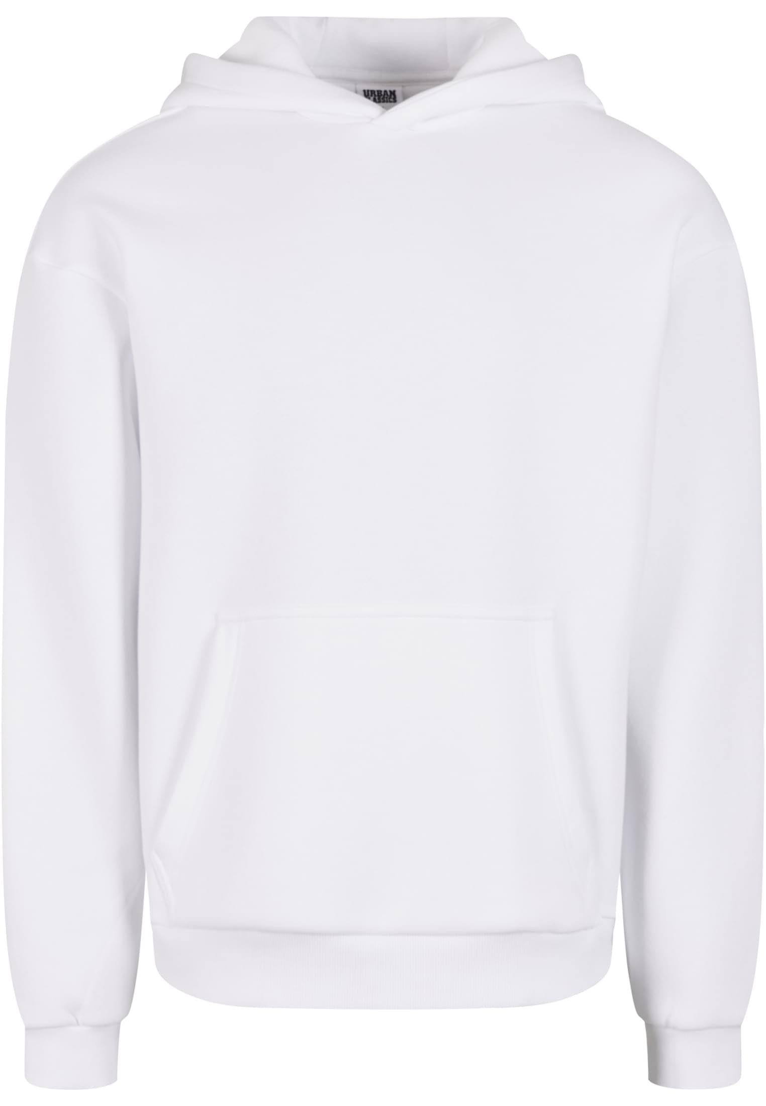 Urban Classics Męska bluza z kapturem Fluffy Hoody, luźna bluza z kapturem dla mężczyzn, oversize fit, rozmiary S-5XL, biały, S