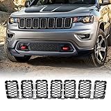 Morkot Black Honeycomb Front Mesh Grilles Inserts Grill Trim Compatible with Jeep Grand Cherokee...