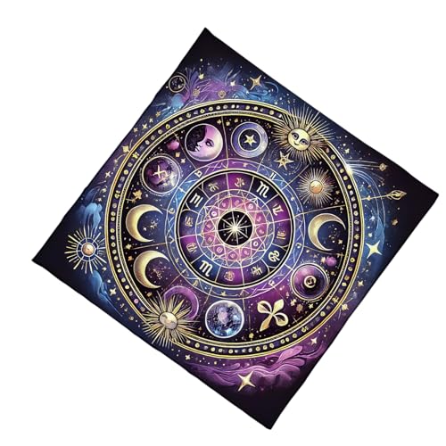 太陽タロットテーブルクロス占いカードテーブルクロスタペストリー占星術魔術デッキクロス装飾太陽タロットカードテーブルクロススピリチュアルデッキクロス