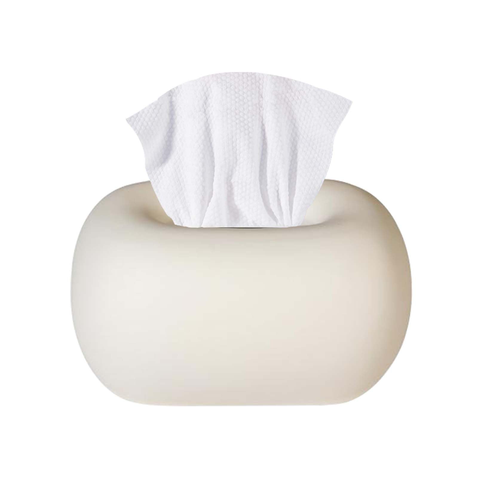 Zuckerwatte Taschentuchbox - Dekorativer Tissue Halter Weiß