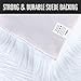 Noahas White Faux Fur Rug,Luxury Fluffy Rugs for Bedroom,4 x 6 Feet Washable Area Rugs,Sheepskin Bedroom Rug,Furry Carpet Small Shag Rug,Soft Throw Rugs for Living Room,Kids Boys Girls Room Decor