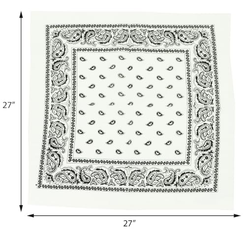 Image of Extra Large Paisley Bandana 27x27 Inch