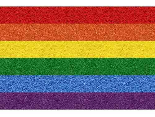 Tapete capacho arco iris LGBT 60x40cm