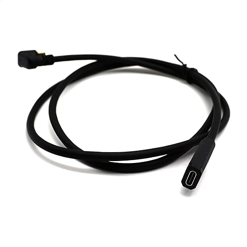 Miniatura 4 de AWADUO Cable USB C en forma de U, 4K a 60 Hz, 10 GBS, tipo C, macho de 180 grados a tipo C 3.1 C hembra, cable de datos de coche, cables de carga