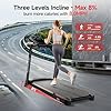 RHYTHM FUN Treadmills for Home, 8.0 MPH Walking Pad Treadmill with Incline up to 8%, Foldable Treadmill with Handles, Low Noise Walking Pad for 300 lbs