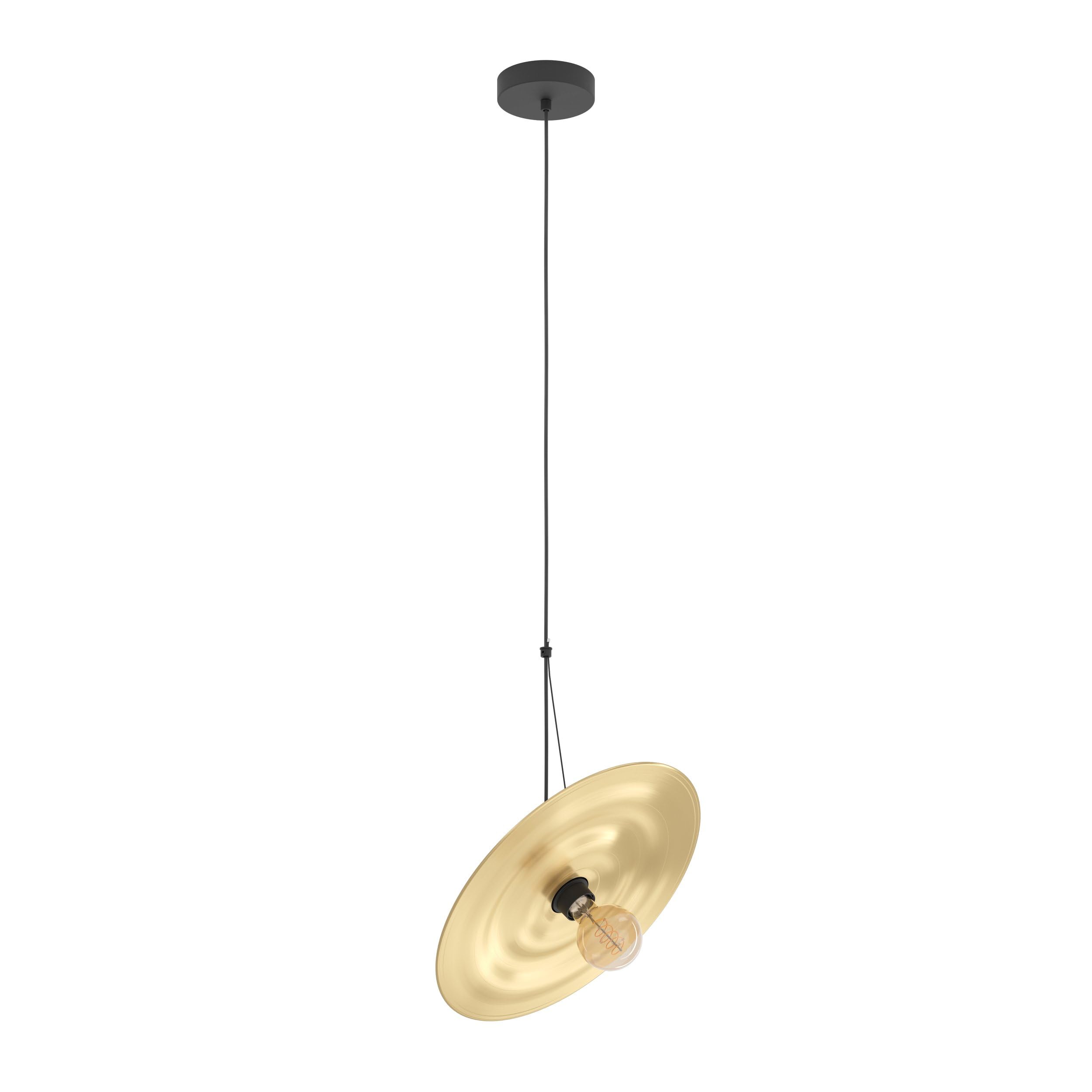 Lámpara colgante vintage Eglo Lintmill con diámetro de 40 cm y acabado interior dorado brillante