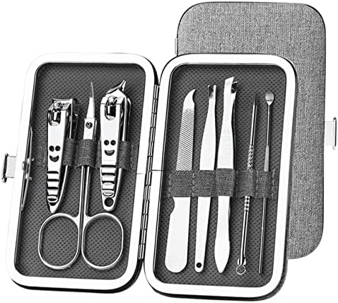 OFCRVA Stainless Steel Nail Clipper Cutter Trimmer Grooming Kit Manicure Set Pedicure Toe Art Tools Kits