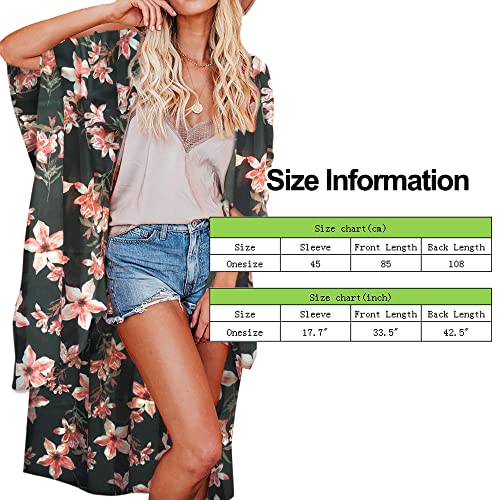 Image of Jayscreate Women's Breezy Summer Boho Kimonos Sheer Beach Cardigan Cover Up