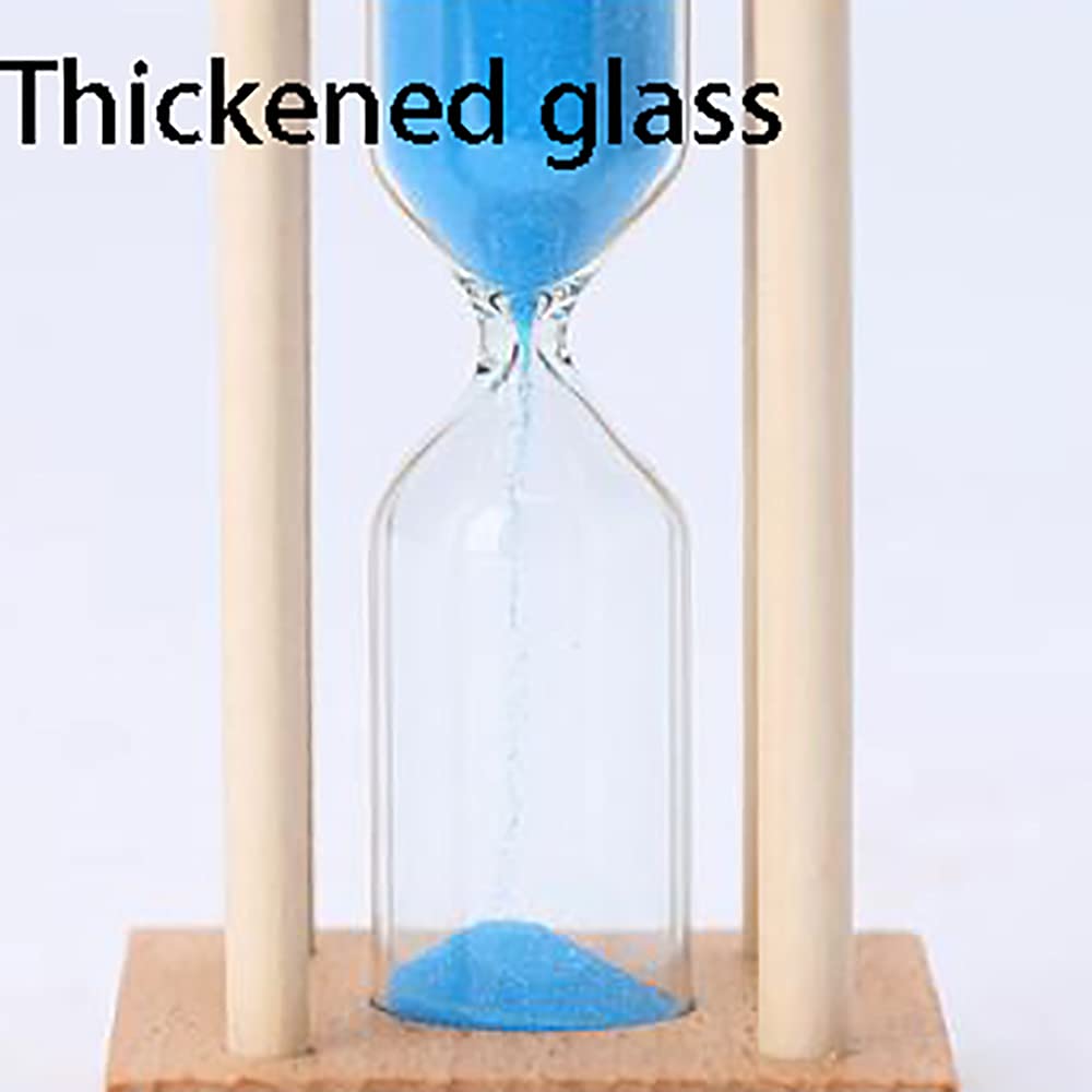 Reloj de Arena, Temporizador de Arena de Madera for niños Que se cepillan los Dientes, Temporizador de Arena de 3/5 Minutos, Asistente de gestión del Tiempo, Regalo Creativo.(Blue,3 Minutes (Round))
