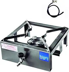 Fogao Camping 1 Boca Alta Pressao Com Mangueira E Registro Tron Fogao Camping 1 Boca Alta Pressao C/Mangueira E Registro Grafite