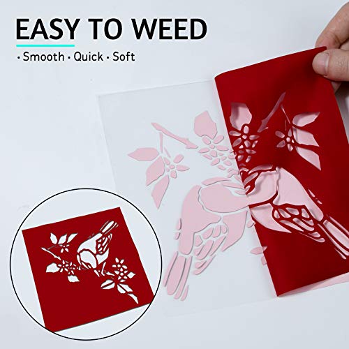 Red Htv Heat Transfer Vinyl Bundle: 13 Pack 12" X 10" Red Iron On Vinyl For T-Shirt, Red Heat Transfer Vinyl For Cricut, Silhouette Cameo Or Heat Press Machine #TOP3