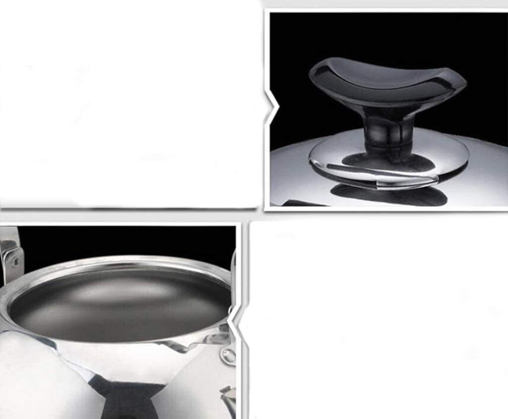 SHISHI Caldera de Acero Inoxidable 304 5L de Gran Capacidad de los hogares silba Gas Gas Cocina de inducción Universal Cocina Jarros Durable y fácil de Limpiar.