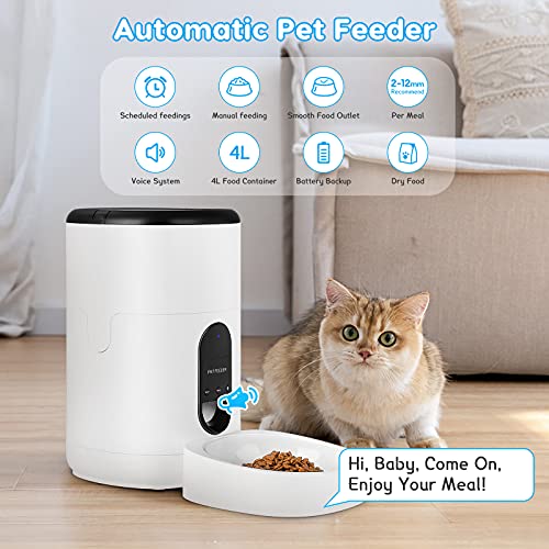Automatic Cat Feeder, Auto Pet Feeder 4L Timed Dog Food Dispenser 2.4G WiFi Enabled Smart Cat Feeder with APP Portion… - Image 7