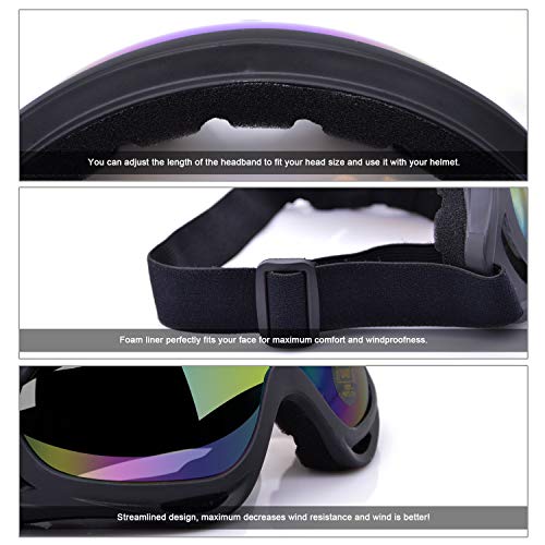 Freehawk Adjustable Uv Protective Outdoor Glasses Motorcycle Goggles Dust-Proof Protective Combat Goggles Military Sunglasses Outdoor Tactical Goggles To Prevent Particulates Colorful #TOP4