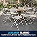 Flash Furniture Hercules Set of 10 Indoor/Outdoor Heavy-Duty Plastic Folding Chairs, Foldable Commercial Stacking Chairs with 650-lb. Static Weight Capacity, White