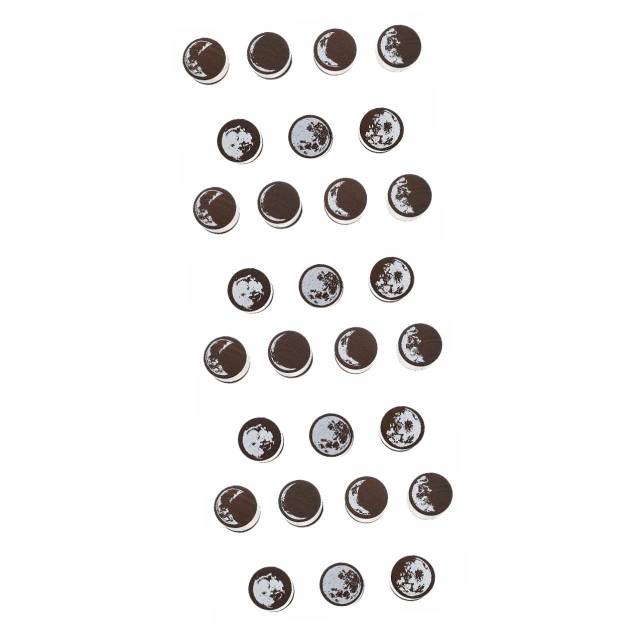 Tofficu 28stücke Teiliges Holzstempel Mondmuster Kreative Stempel Für -projekte Und Scrapbooking Langlebig Und Einfach Anzuwenden Für Kunst Und Bastelarbeiten