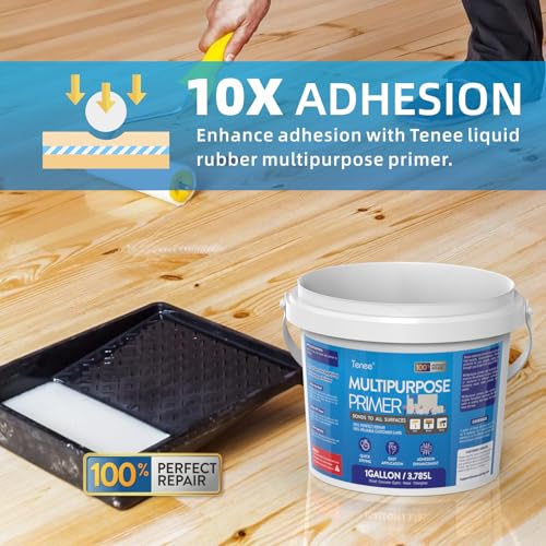 Multi-Purpose Primer, Liquid Rubber RV Roof Primer, Easy to Apply, Non-Toxic and Fast Drying, Multi-Purpose Primer suitable for Concrete, RV Roof, EPDM Roof, Deck, Wood, Fibergass, Concrete, and Metal