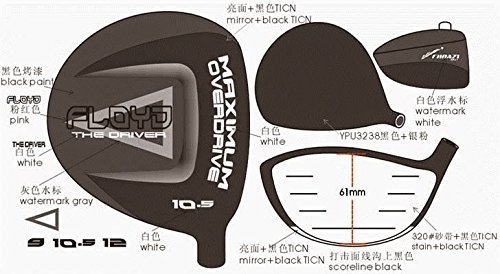 Geek Golf FLOYD FUGAZI ReMax/Swedish/Asian World Long Drive Distance + Accuracy Golf Driver Component Head - Loft 7.5°,9°, or 10.5° (10.5°)