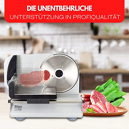Foto von Zilan Brotschneidemaschine Edelstahlklinge 190 mm Schneidestärke 0-15 mm Brotschneider Bread Slicer Allesschneider Schneidegerät 150 Watt Edelstahlklinge 190 mm Schneidestärke 0-15 mm, 3376