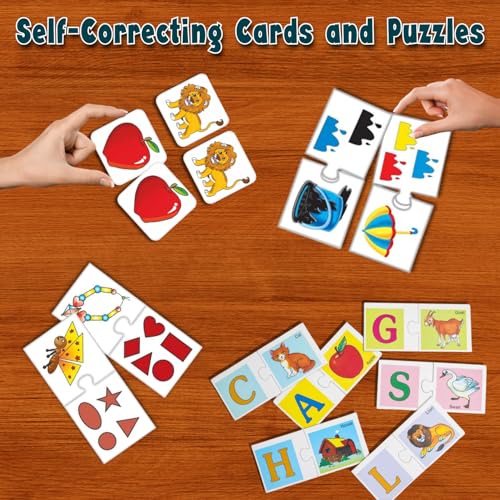 Image of Creative's Kids Pre-School Learning Kit,6-in-1 Pre-School Pack Ages 3-5,Alphabet,Numbers,Shapes & Colours,Puzzles & Card Games,Games for Cognitive Development,Homeschool & Special Needs Learning