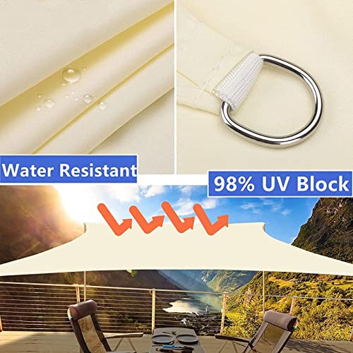 Voile d'ombrage rectangulaire 3x4m imperméable protection UV pour jardin terrasse - 5