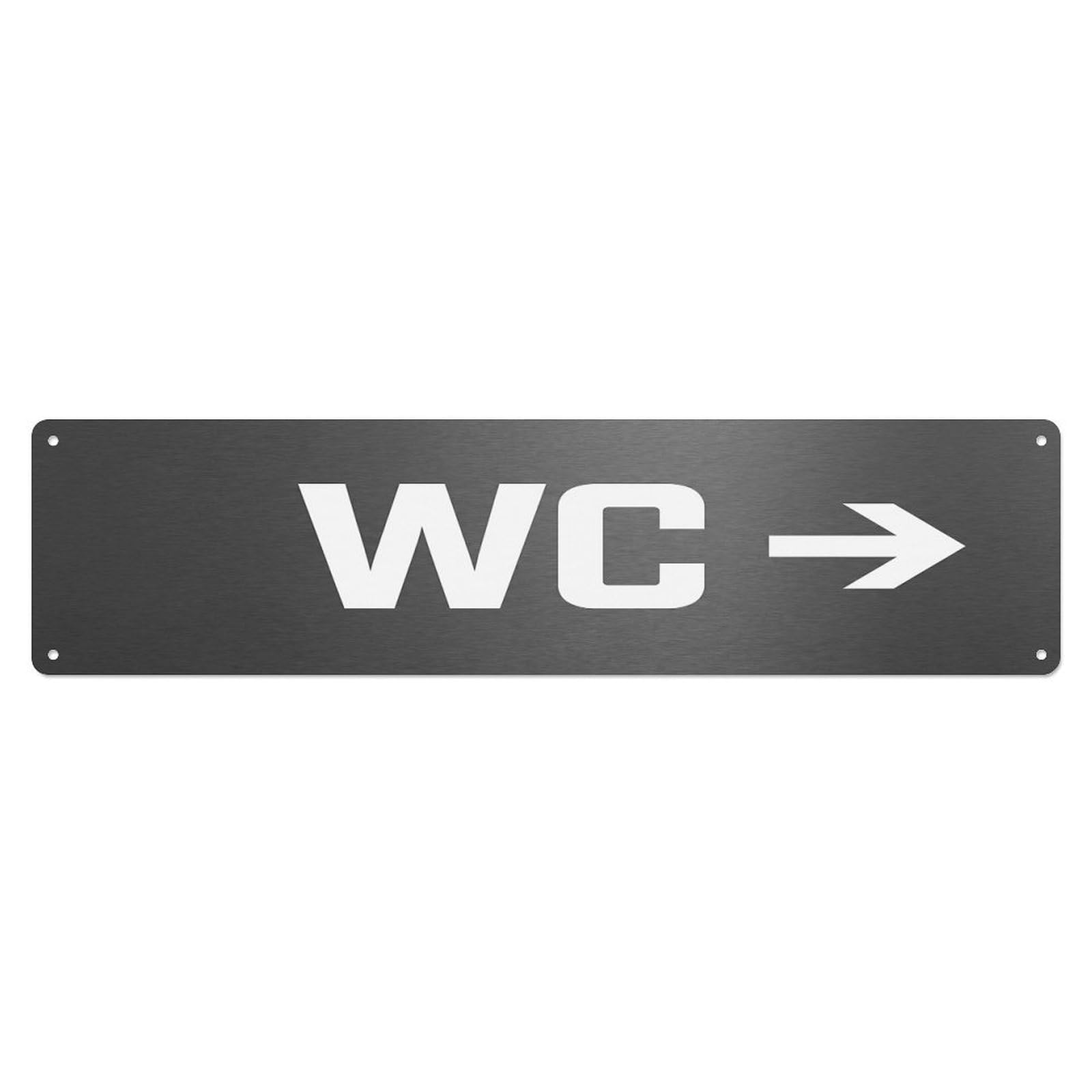 Industrial Cool Workshop Washroom Toilet(WC) Door Metal Tin Sign Plaque Wall Decor for Cafe, Club Bar, Office, Home Garden Metal Poster 4x16Inch