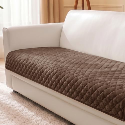 Image of Story@Home Premium Quilted Anti Slip Sofa Cover Mats for L Shape and 1 /2 /3 Seater Sofa. Make Your Own Sofa Cover Set, 70(D) x 180(L) cm - Brown