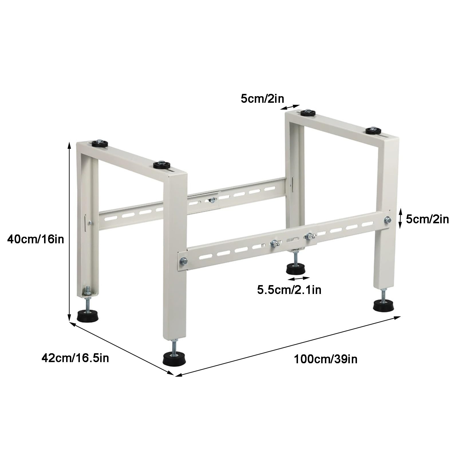 Soporte Aire Acondicionado Exterior, Soporte de Montaje para Minisplit, Base Universal con Doble Amortiguación, Capacidad de Carga: 200 Kg(42cm/16.5in)