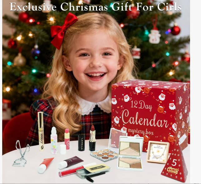 Miniatura 3 de Kits de maquillaje para decoraciones de árbol de Navidad, regalo de Navidad, juego de maquillaje para adolescentes y niñas, juegos de cosméticos,