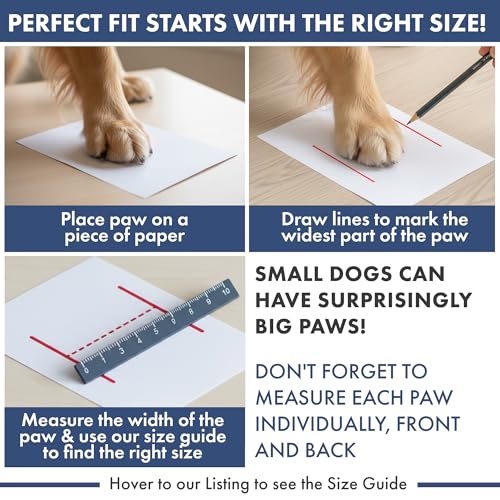 Spark Paws Dog Shoes, Waterproof Dog Boots for Medium to Large Dogs, Non Slip, Breathable Dog Booties and Paw Protectors - 4PCS Doggie Hiking Boots with Reflective Straps - Black, Size 3