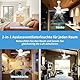 PKKP Deckenventilator mit Beleuchtung, 72 W Einstellbar 3 Geschwindigkeiten, Deckenlampe mit Ventilator mit Fernbedienung APP und Verlängerungsstecker, Dimmbarem Timing für Schlafzimmer, Küch (Weiß)