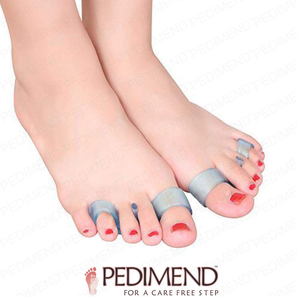 Pedimend per dita – 4 pezzi | Fight alluce valgo alluce valgo dita a martello | silicone gel Bunion protezioni toe Straightener Correctors | toe Stretcher Divaricatore pastiglie maniche | per uomini