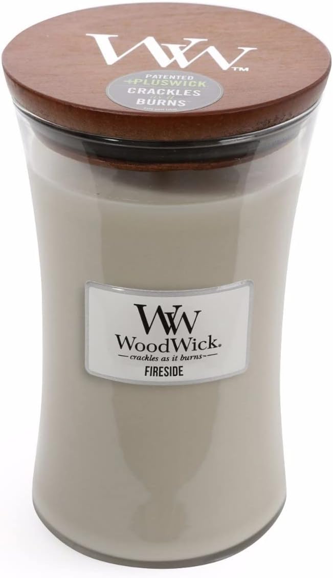 WoodWick Fireside 22oz Large Jar Candle Burns 180 Hours