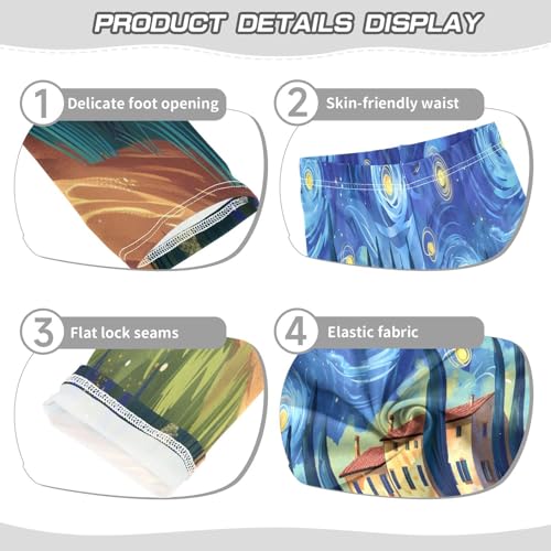 Toddler Girls Leggings Printed Yoga Pants Leggings Generate Beautiful Starry Sky for Kids3