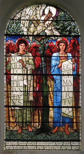 Tableaux sur toile Edward Burne Jones Her Piety Angels decoration interieur poster mural chambre