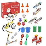 Sulxyi Finger-Skateboards, Mini-Deck-Fidget, 1 Set, Tisch-Skateboard, Weihnachts-Finger-Skateboard, einfach zu bedienen, ideal für Kinderpartys, Klassenzimmer, Geburtstag, Strumpf, Ostern