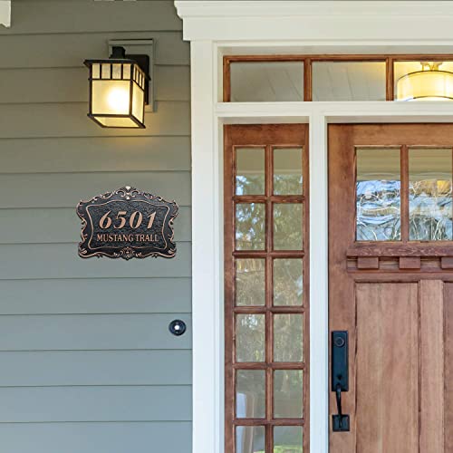 Custom Address Plaque House Number Sign Olympic - Personalized Home Address Plate,Street Name Garden Brick Wall Sign - Any Numbers And Multi-Colors - 911 Visibility 9.8 X 7.8 Inches #TOP6