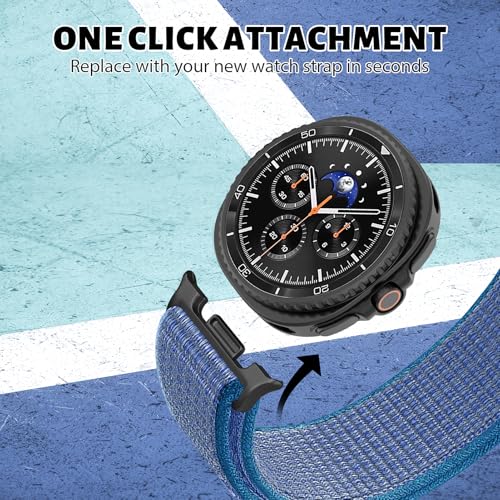 Image of 3 Pack Nylon Loop Band for Samsung Galaxy Watch 9 /8 40 /44mm 8 Classic 46mm | Soft Fabric, Sport Adjustable Strap, Replacement Wristband for Samsung Galaxy Watch 9 8 44mm 40mm /8 Classic 46mm Men Women
