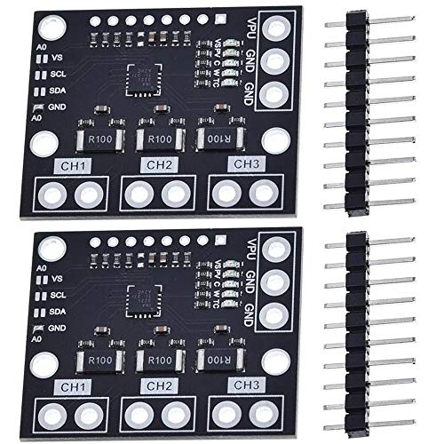DAOKI 2PCS INA3221 Triple-Channel Shunt Current Voltage Monitor Sensor Low Side/High Side I2C Output Power Monitoring Control Module Replacement for INA219