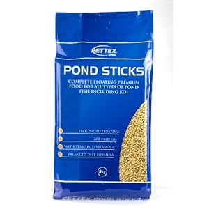 Pettex Premium Complete Natural Pond Sticks Fish Food, 5 kg, transparent