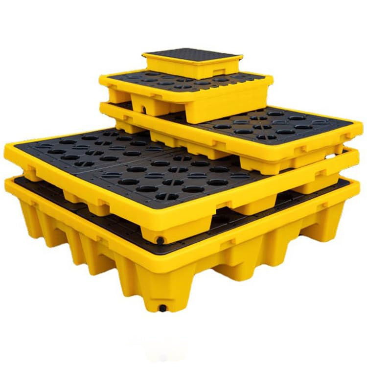 Genérico Plataforma Modular Industrial para contención de derrames, Ideal para almacenes y fábricas, con estantes para palets, Almacenamiento y Almacenamiento de palets. Plataforma para derrames de a