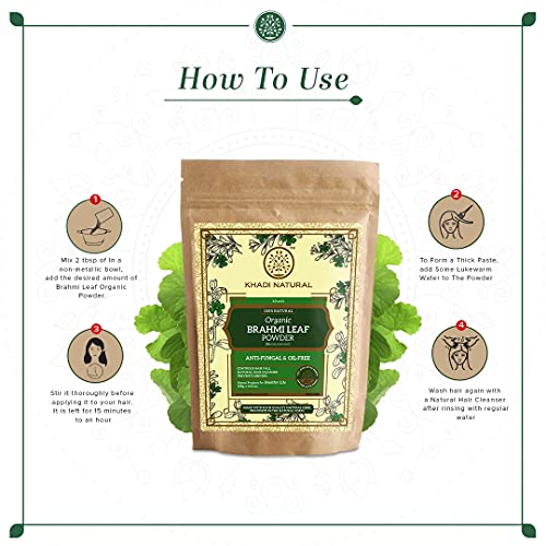 KHADI NATURAL Brahmi Leaf Organic Powder - Image 4