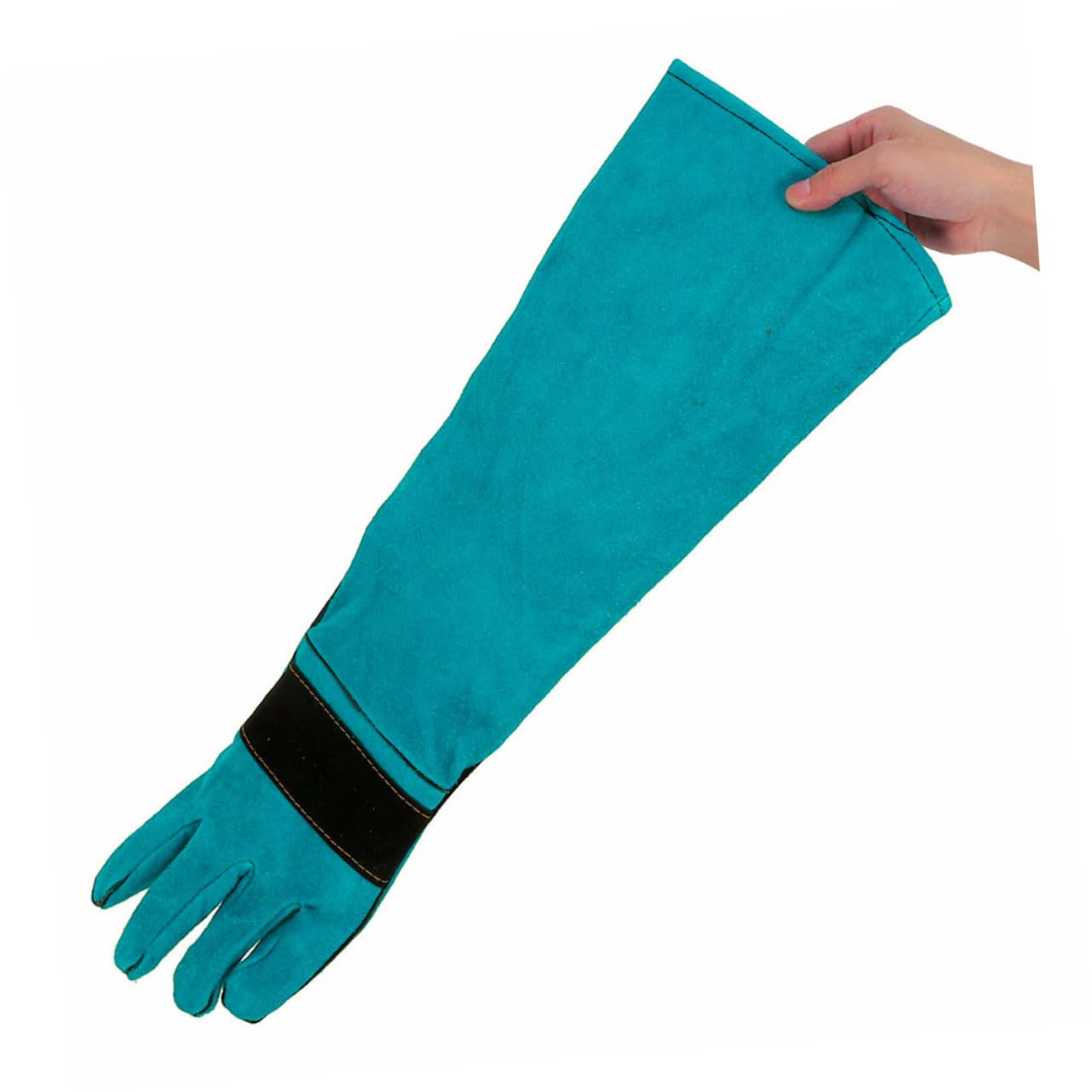 Guantes Antí Mordeduras para Gatos y Perros Largos de Sintético Protección Ergonómica para Cuidado y Alimentación Talla Azul