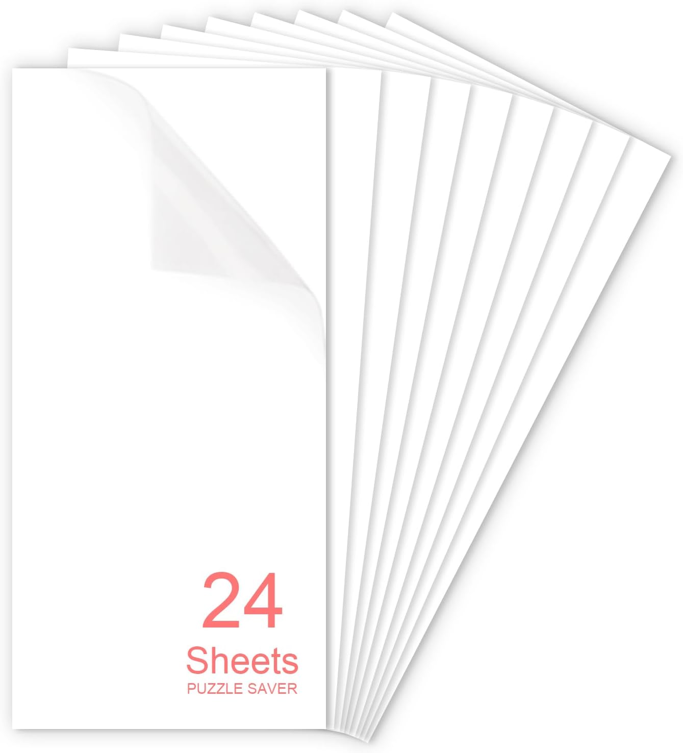 24 Puzzle Saver Sheets,Preserve 4 x 1000 Pieces Jigsaw Puzzles, No Mess Peel and Stick Puzzle Glue Sheets with Adhesive Backing