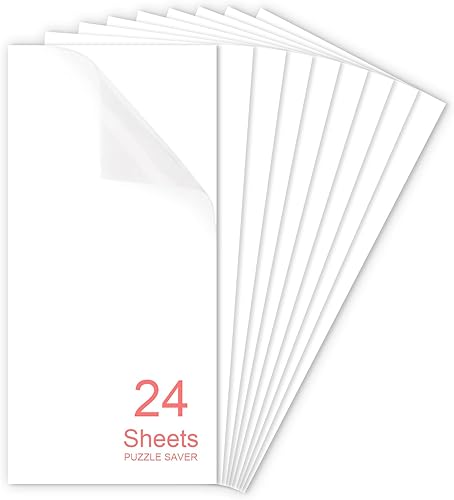 Pixlora 24 Puzzle Saver Sheets,Preserve 4 x 1000 Pieces Jigsaw Puzzles, No Mess 