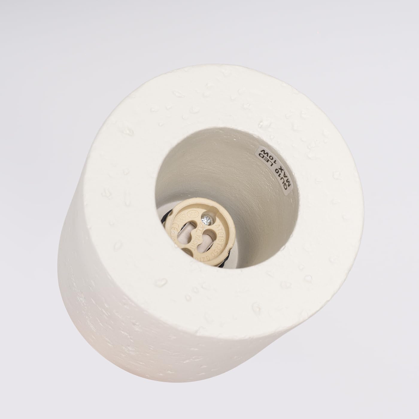 SOLLUX lighting Deckenlampe Deckenleuchte - Deckenstrahler Beton - 1 Flammig - LED Lampe Glühbirne - Beige Orbis