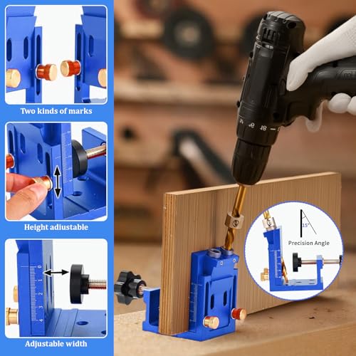 Gabarit de trou de poche pour corriger les assemblages de bois mal alignés - 6