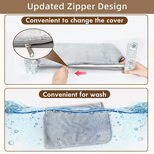 Amosijoy Cordless Cat Window Perch Cat Hammock, Large Cats Window Cat Beds With 4 Suction Cups & Solid Metal Frame, Foldable Cat Seat For Indoor Cats (Large) #TOP2