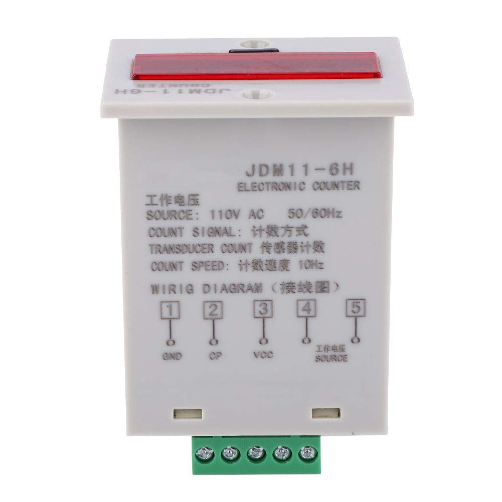 LED Digital Display 6 Digit Electronic Counter Relay Transducer Count, 0.38 inch, Wide Counting Range, Anti Interference, Easy Installation, for Various Input Counts