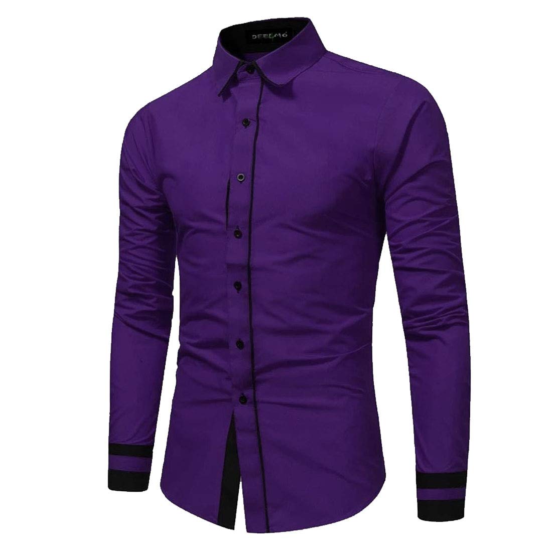 DEELMO Men's Solid Regular Fit Shirt